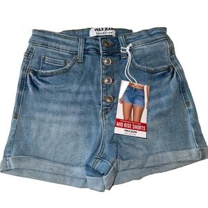 Wax Jean Blue Denim Shorts Size Small Juniors